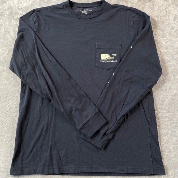 Vineyard Vines Other - Vineyard Vines Shirt Mens Medium Black Preppy Long Sleeve Spellout Casual
